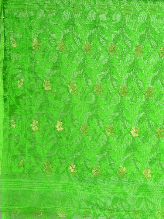 Light Green Silk Cotton Hand woven Jamdani saree