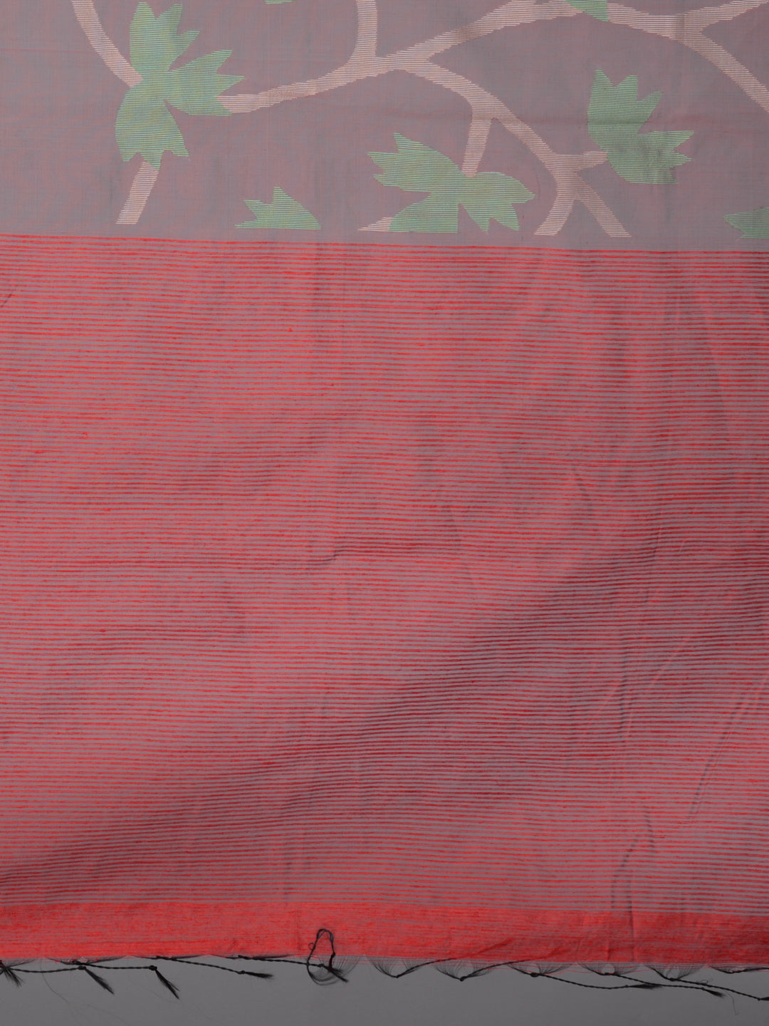 Rust Hand Woven Matka Silk Saree