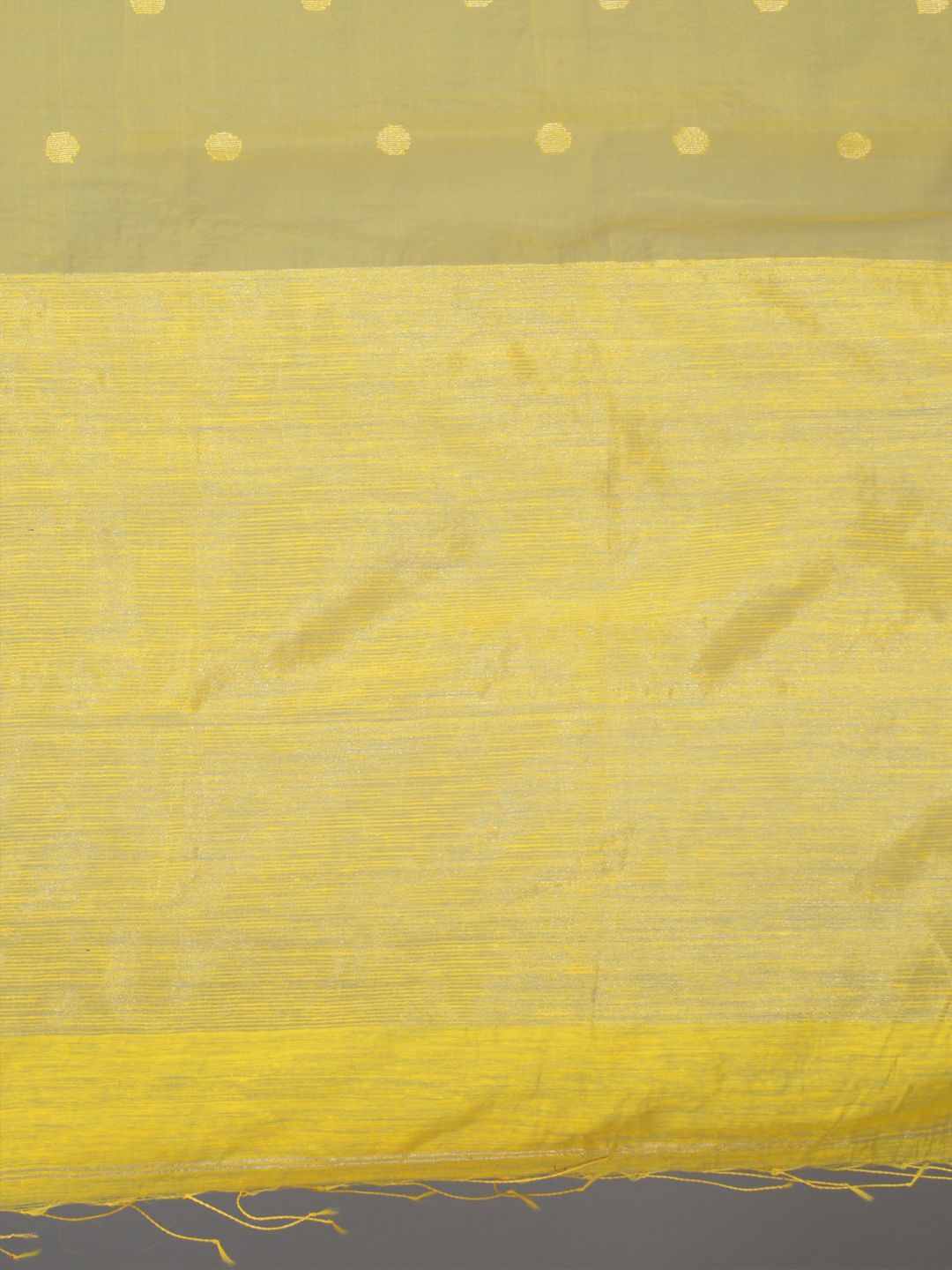 Yellow Hand Woven Matka Silk Saree