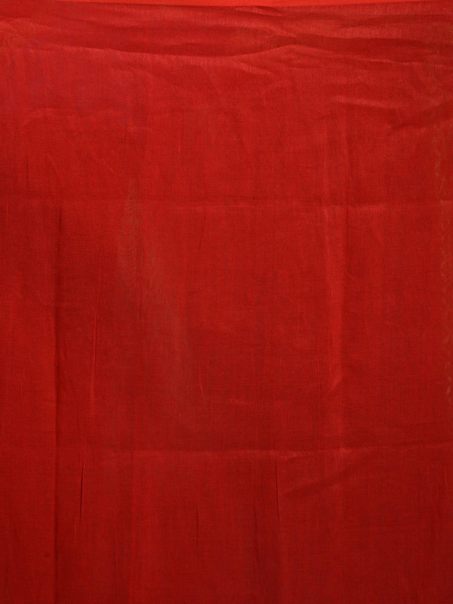 Red Pure Linen Hand Woven Saree with Zari