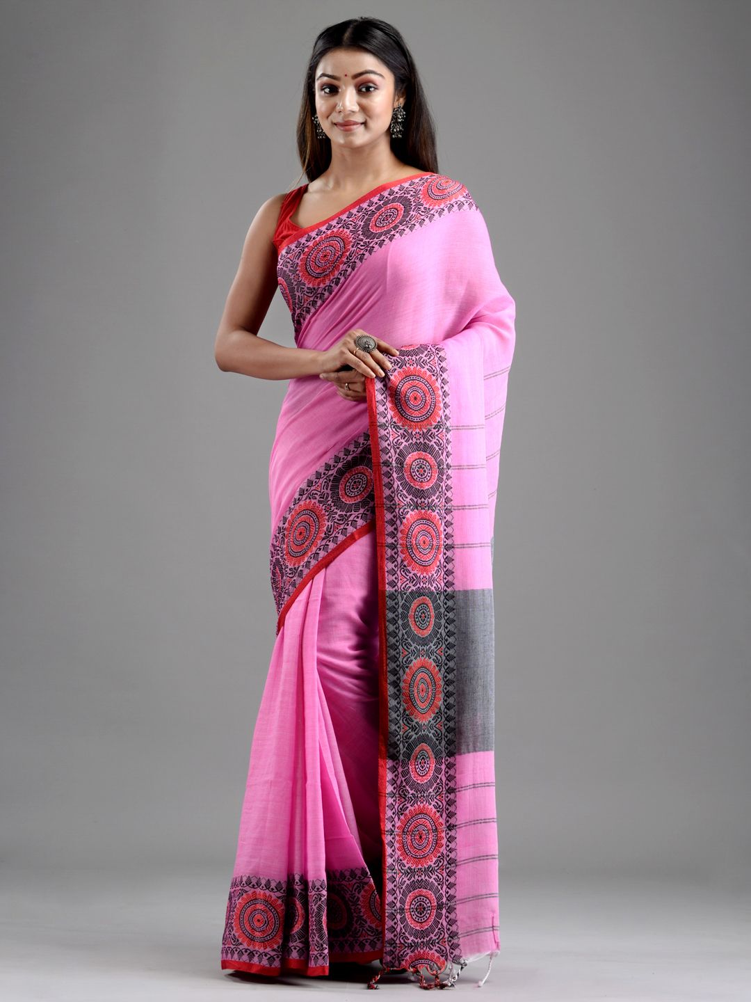 SAJASAJO BENGAL HANDLOOM PURE COTTON BEGUMPURI SAREE