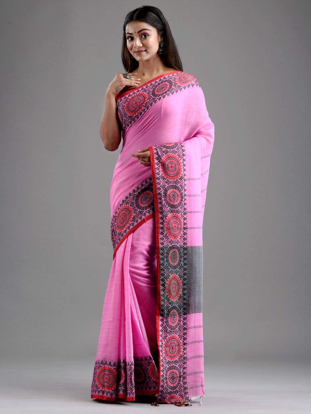 SAJASAJO BENGAL HANDLOOM PURE COTTON BEGUMPURI SAREE