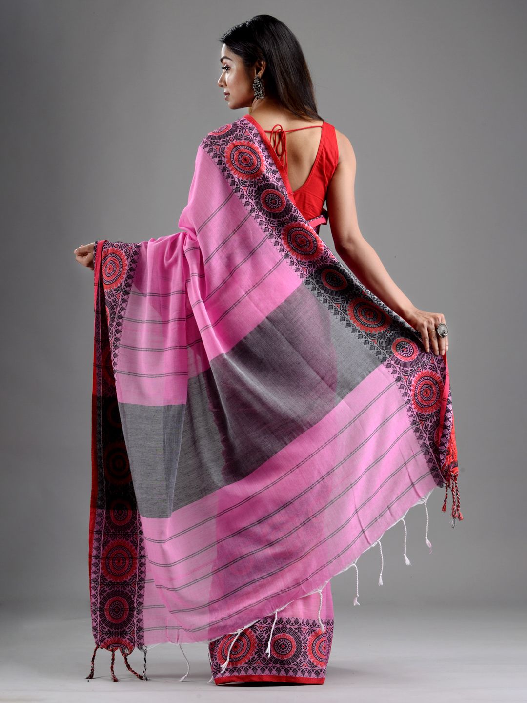 SAJASAJO BENGAL HANDLOOM PURE COTTON BEGUMPURI SAREE