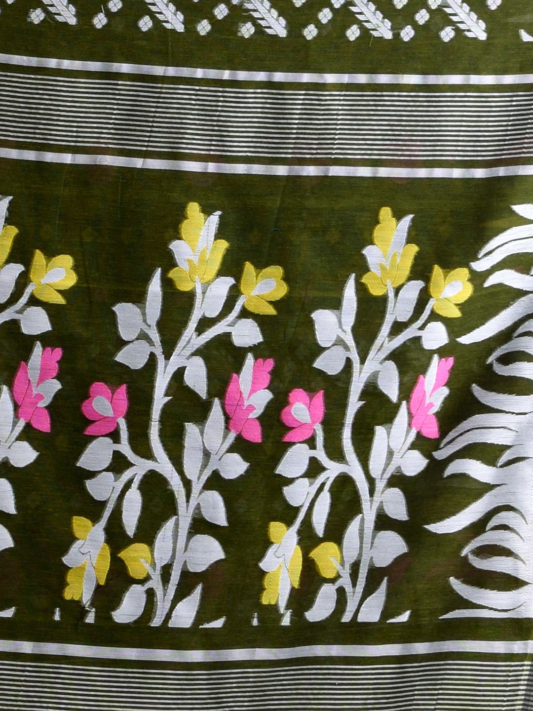 SAJASAJO SILK COTTON BENGAL HANDLOOM SOFT JAMDANI SAREE