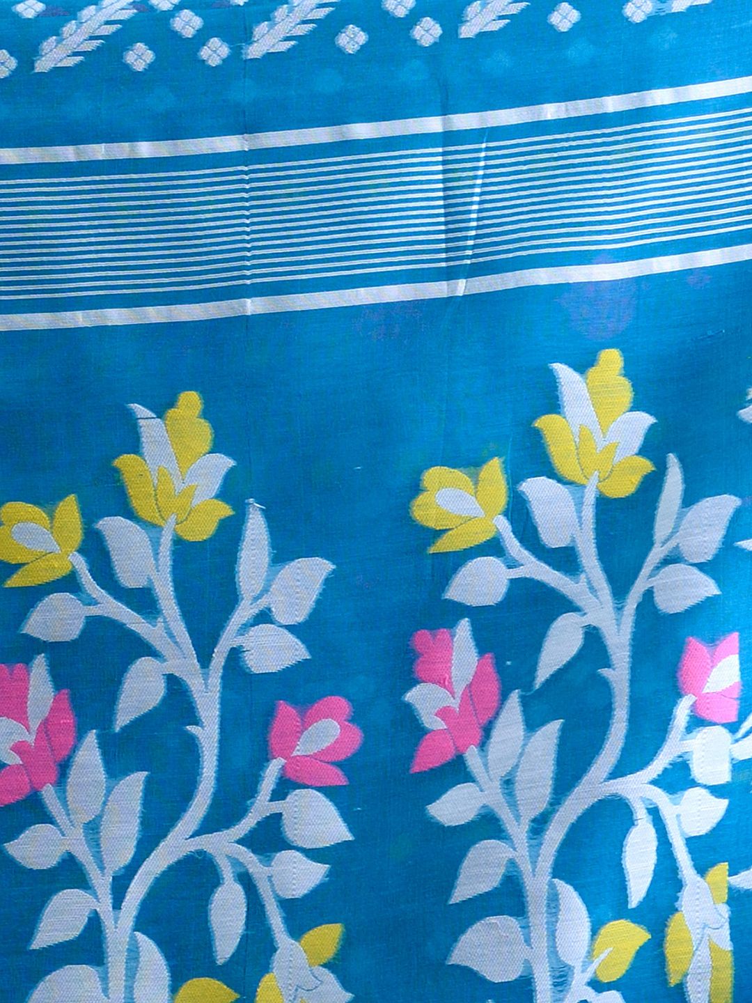 SAJASAJO SILK COTTON BENGAL HANDLOOM SOFT JAMDANI SAREE