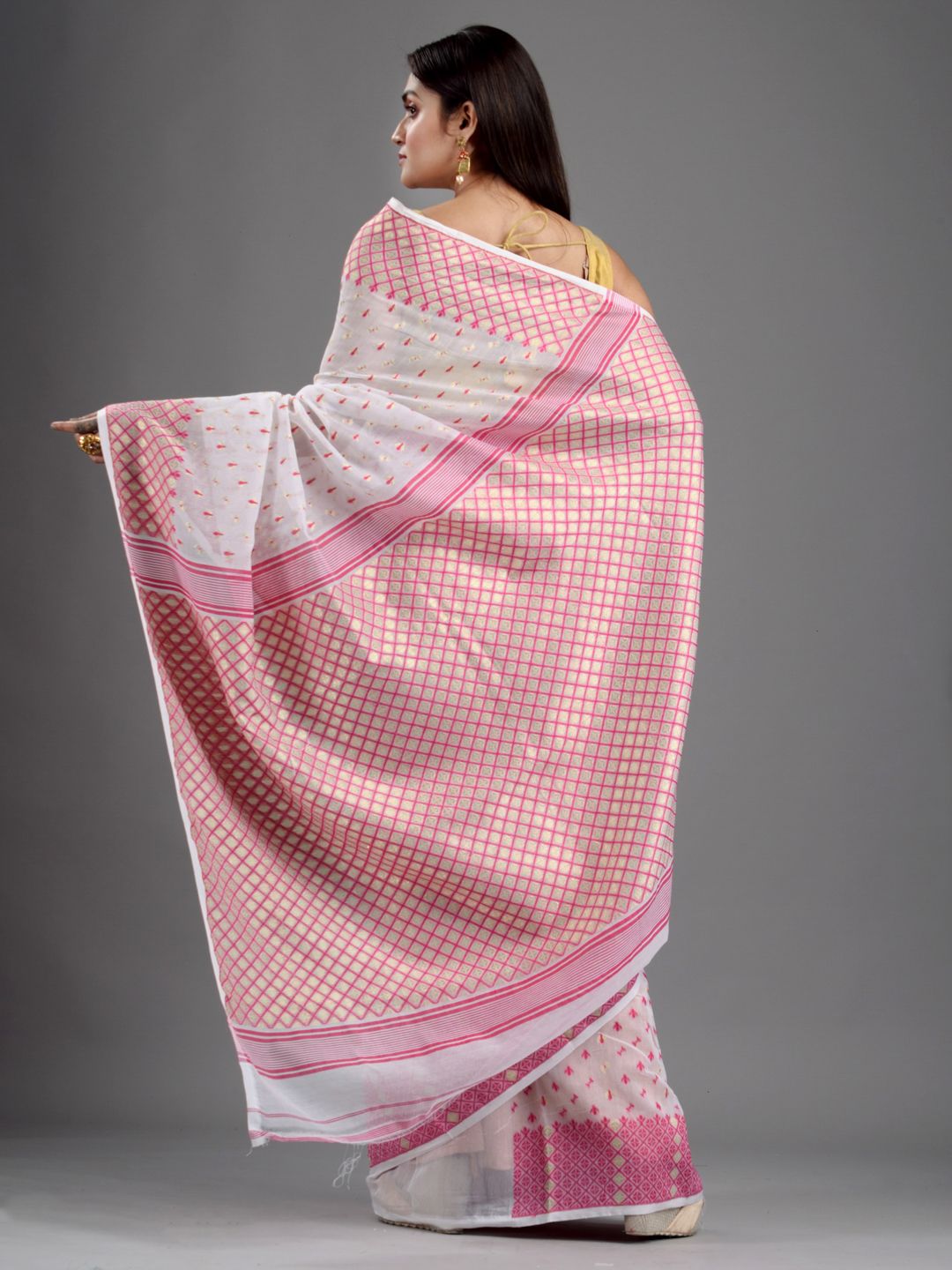 SAJASAJO SILK COTTON BENGAL HANDLOOM SOFT JAMDANI SAREE