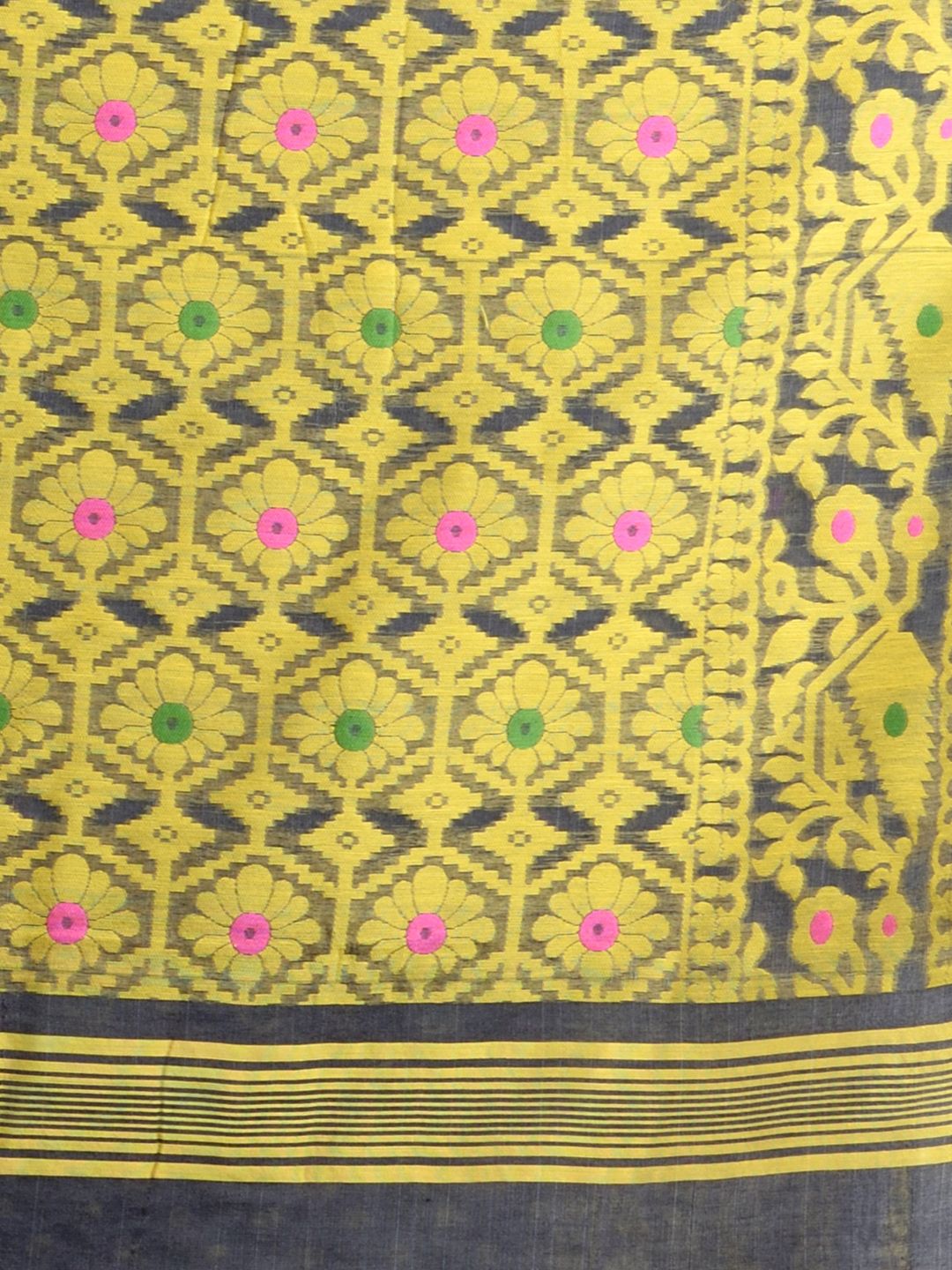 SAJASAJO SILK COTTON BENGAL HANDLOOM SOFT JAMDANI SAREE