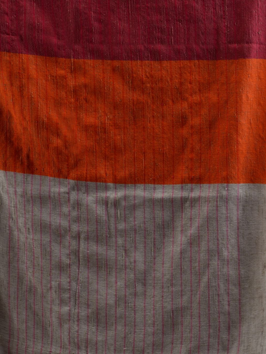 SAJASAJO COTTON AND GHICHA BENGAL HANDLOOM COTRASR BORDER SAREE