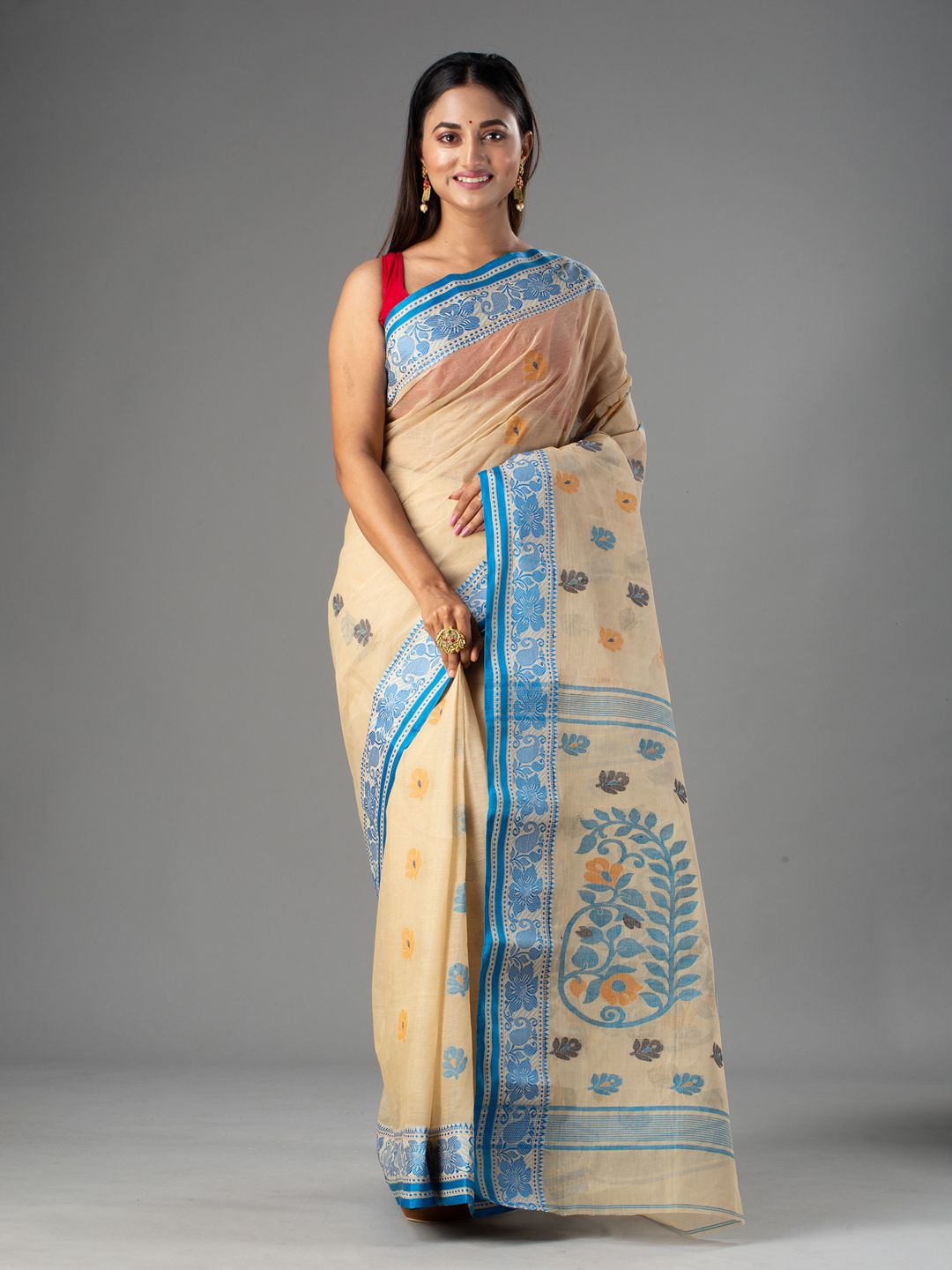 PURE COTTON BENGAL HANDWOVEN SAREE