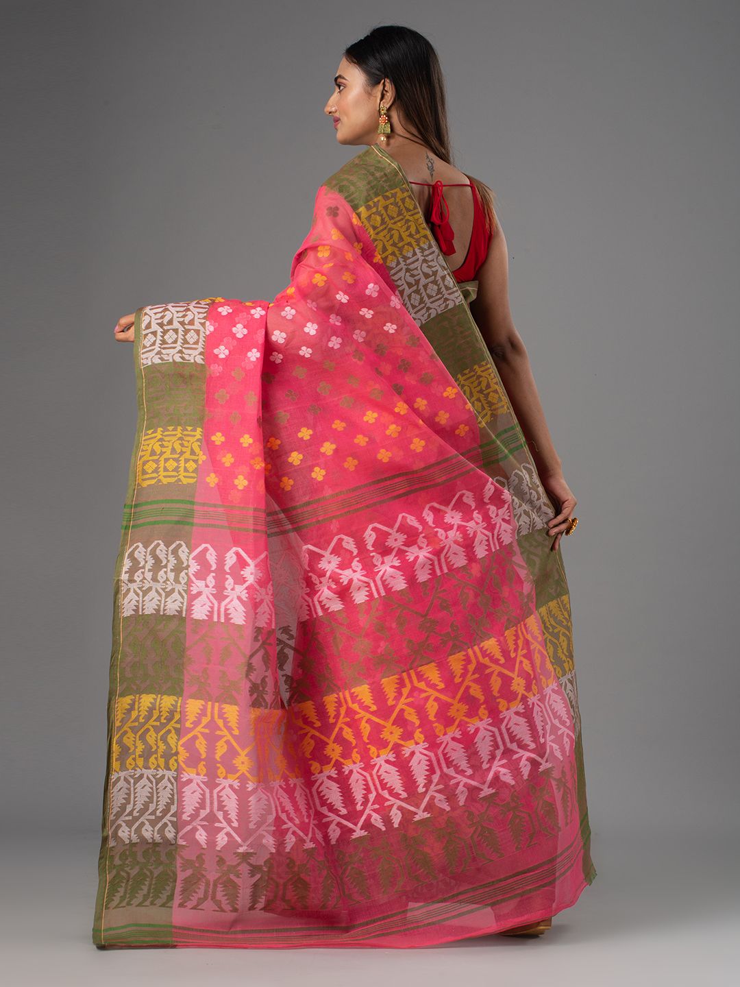 PURE COTTON BENGAL HAND WOVEN JAMDANI SAREE