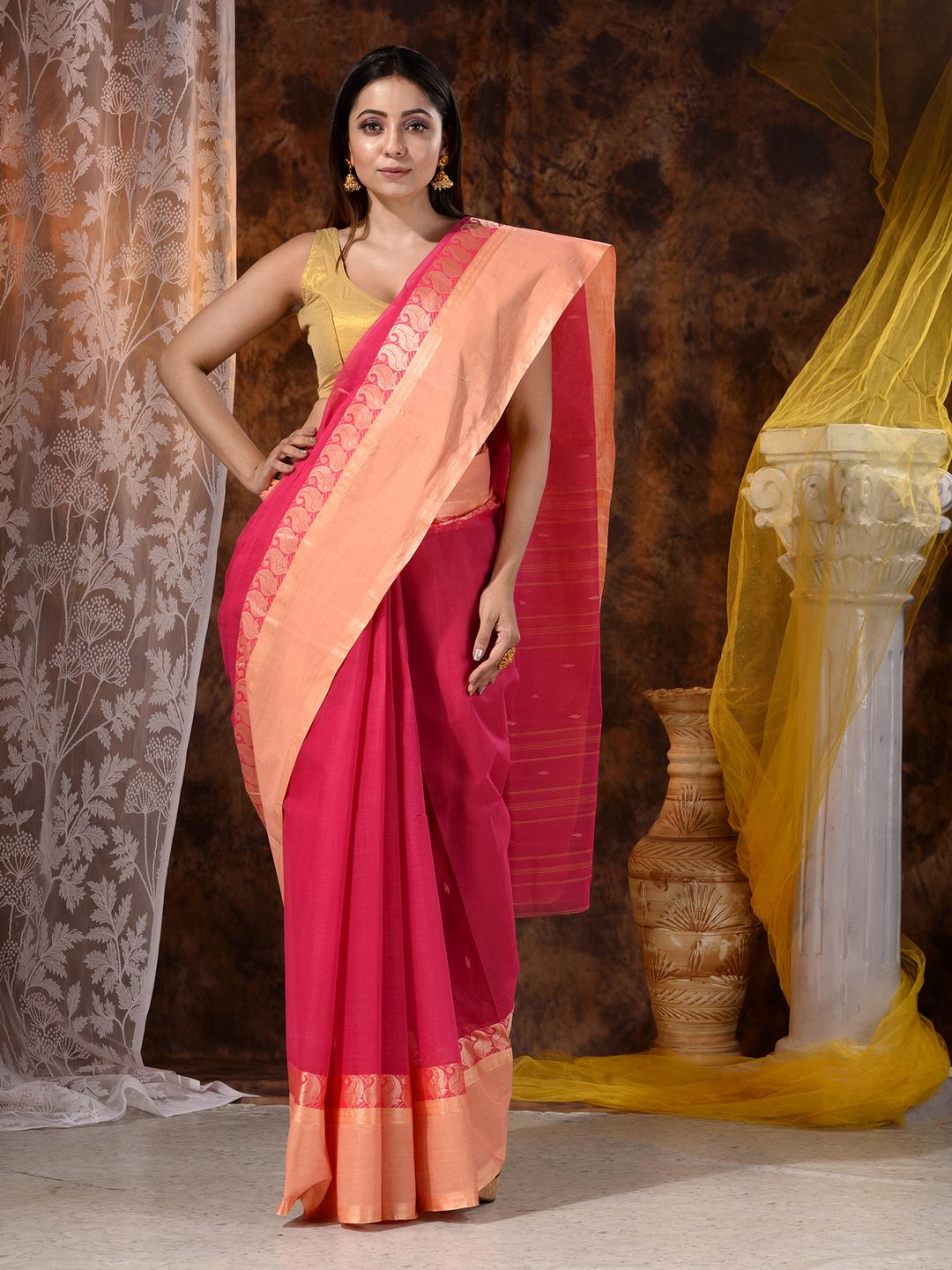 PURE COTTON BENGAL HANDLOOM TANT SAREE