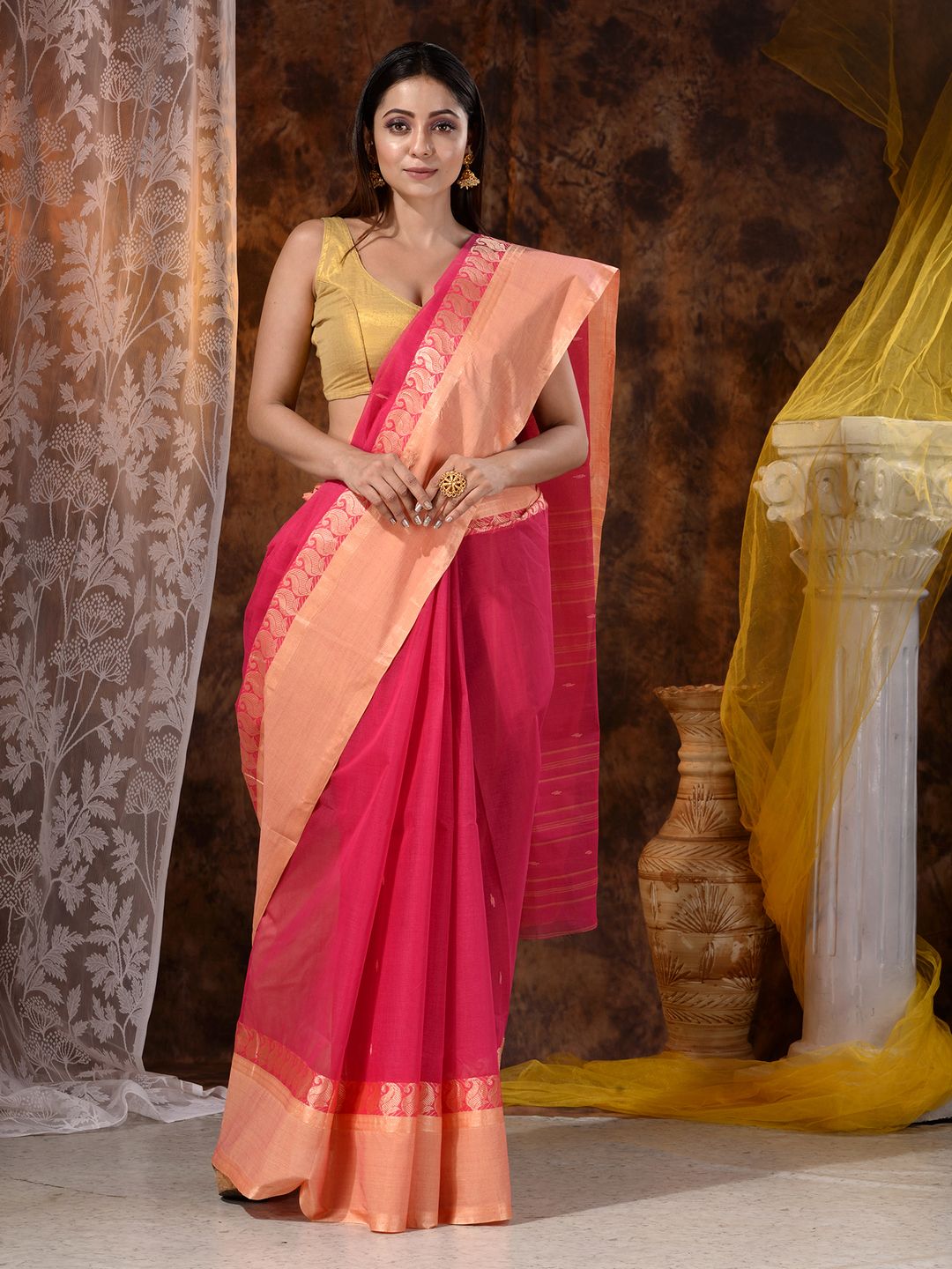 PURE COTTON BENGAL HANDLOOM TANT SAREE