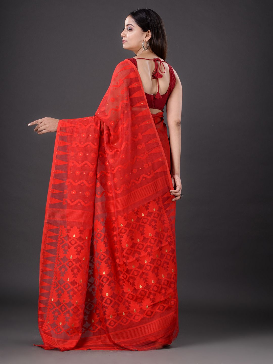 SILK COTTON  HAND WOVEN SOFT JAMDANI SAREE