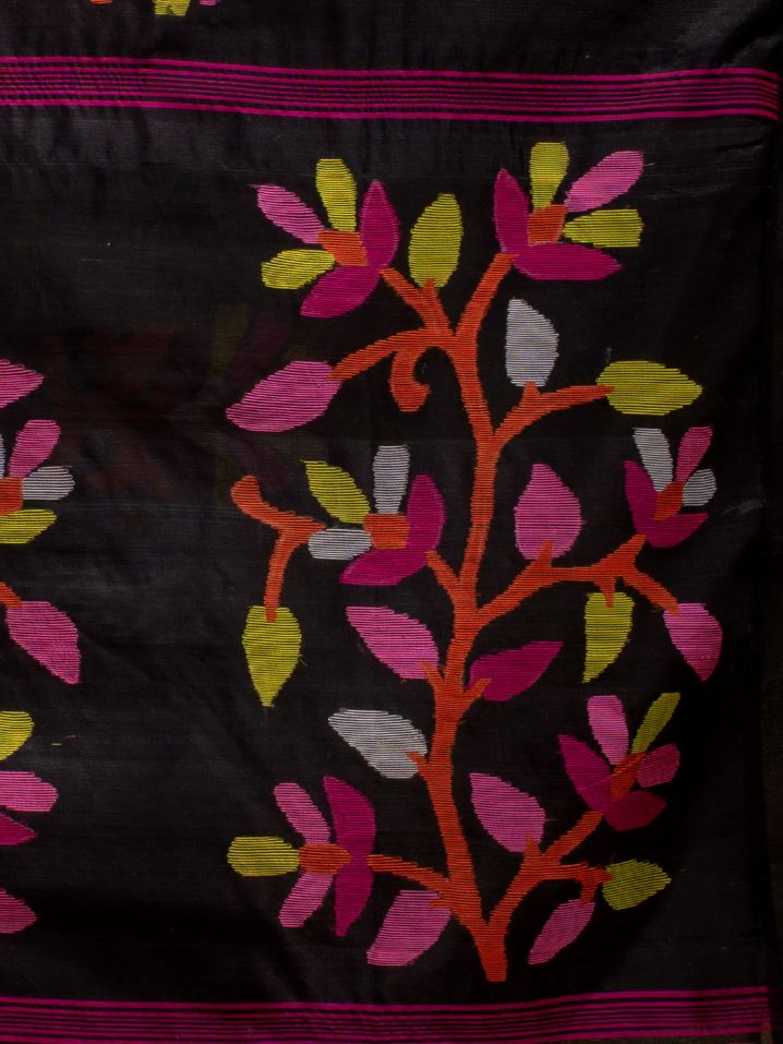 PURE SILK AND RESHAM HAND WOVEN DHAKAI JAMDANI SAREE