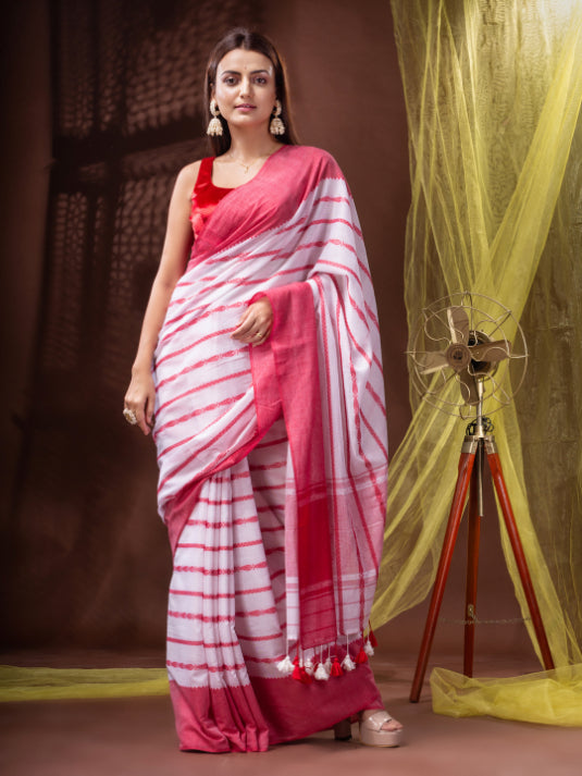 Pure Cotton Bengal Handloom  Soft  begampuri Saree