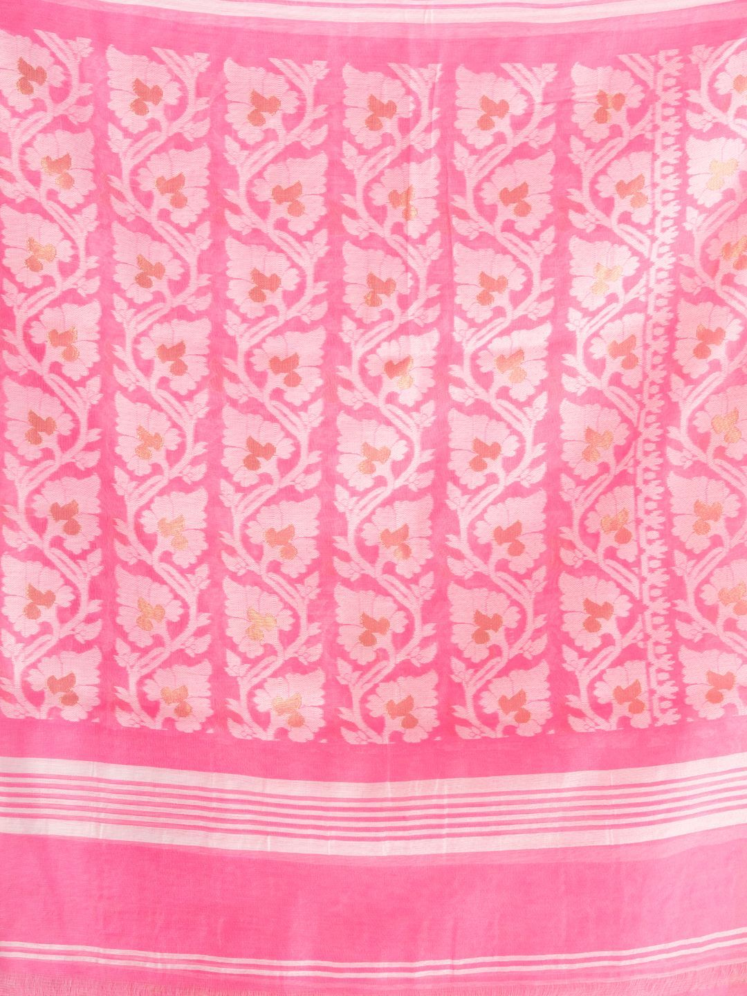 Silk Cotton  buti work  Jamdani Saree