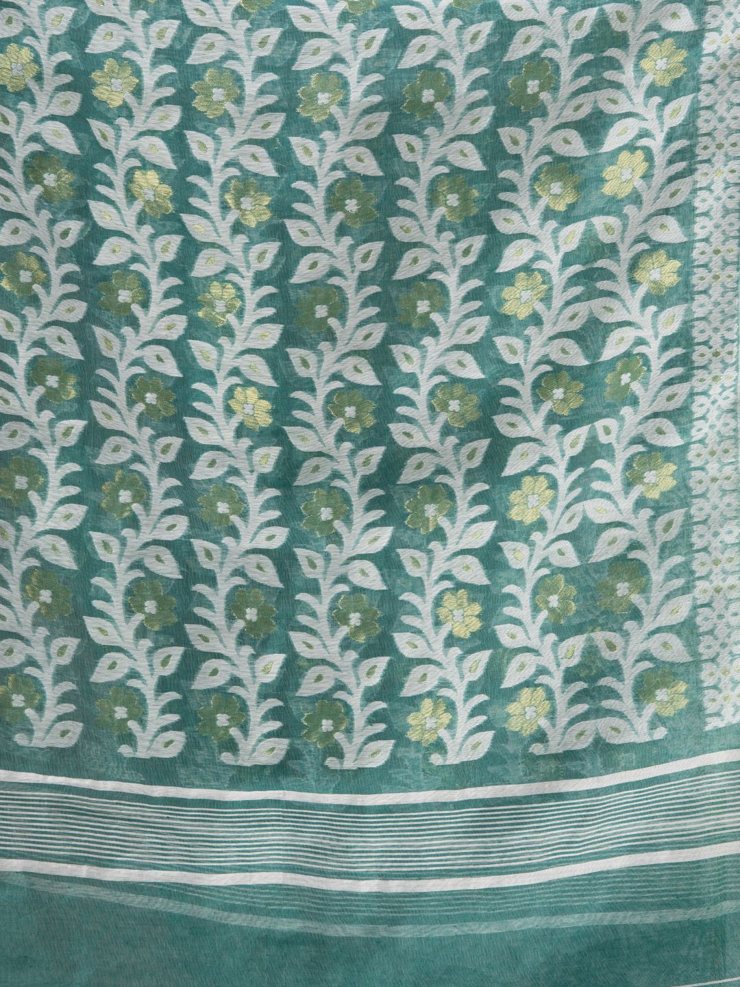 Silk Cotton  buti work  Jamdani Saree