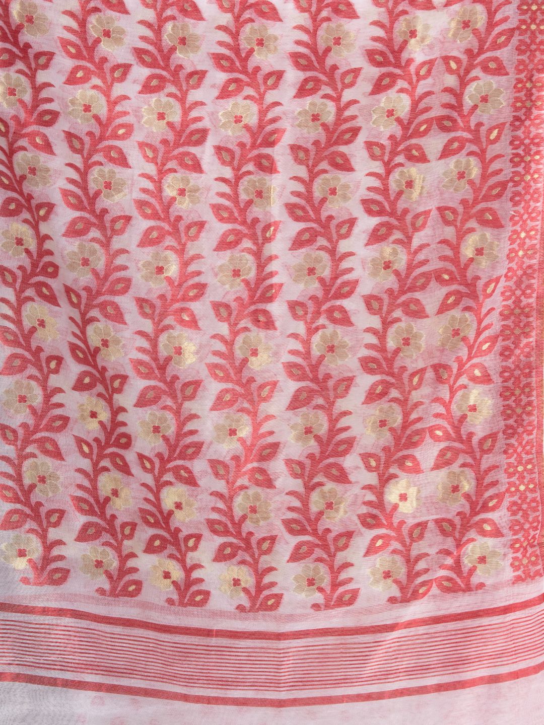 Silk Cotton  buti work  Jamdani Saree