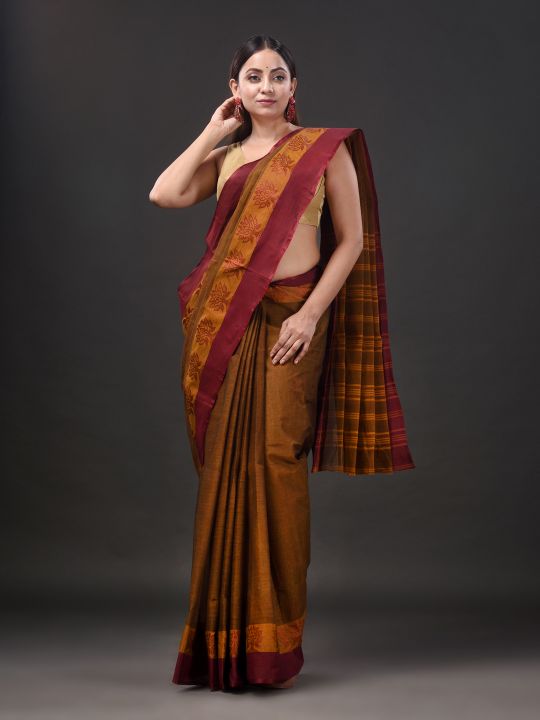 Pure Cotton Hand Woven Tant Saree