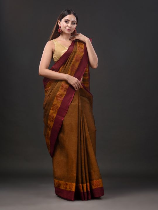 Pure Cotton Hand Woven Tant Saree