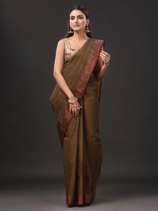 Pure Cotton Hand Woven Tant Saree