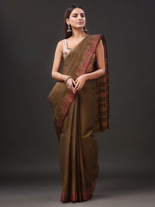 Pure Cotton Hand Woven Tant Saree