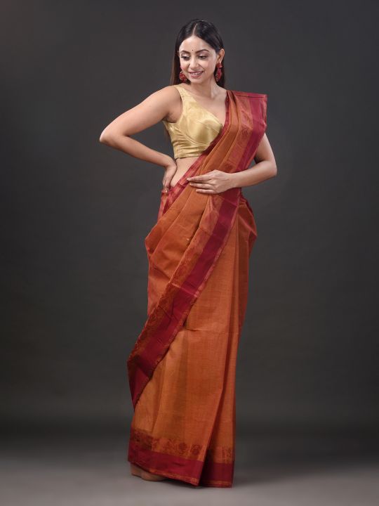 Pure Cotton Hand Woven Tant Saree