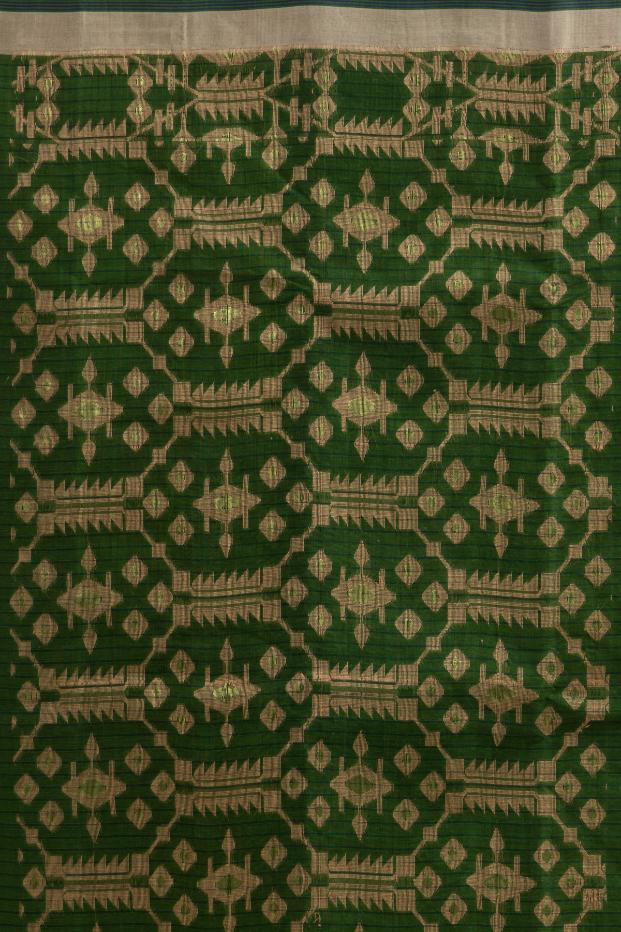 Green Pure Cotton Dhakai Buti Handloom Saree