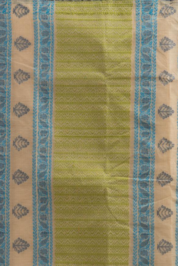 Beige Pure Cotton Dhakai Buti Handloom Saree