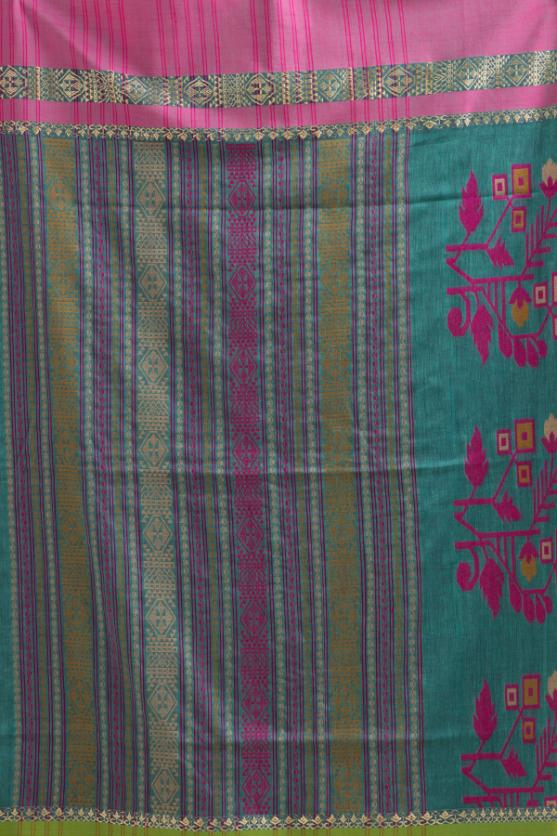 Green Pure Soft Cotton Dhakai Buti Handloom Saree