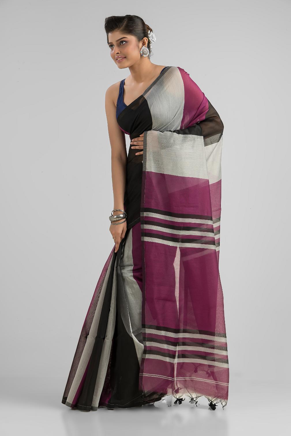 Art Silk and Cotton Handloom Saree