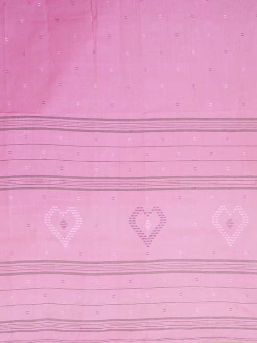 Taffy Pink Pure Cotton Saree With Woven Designs 2
