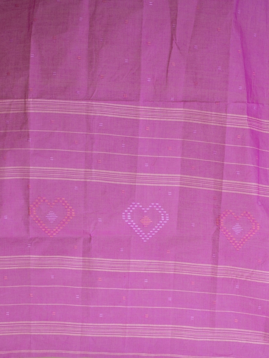 Magenta Pure Cotton Saree With Woven Designs 2