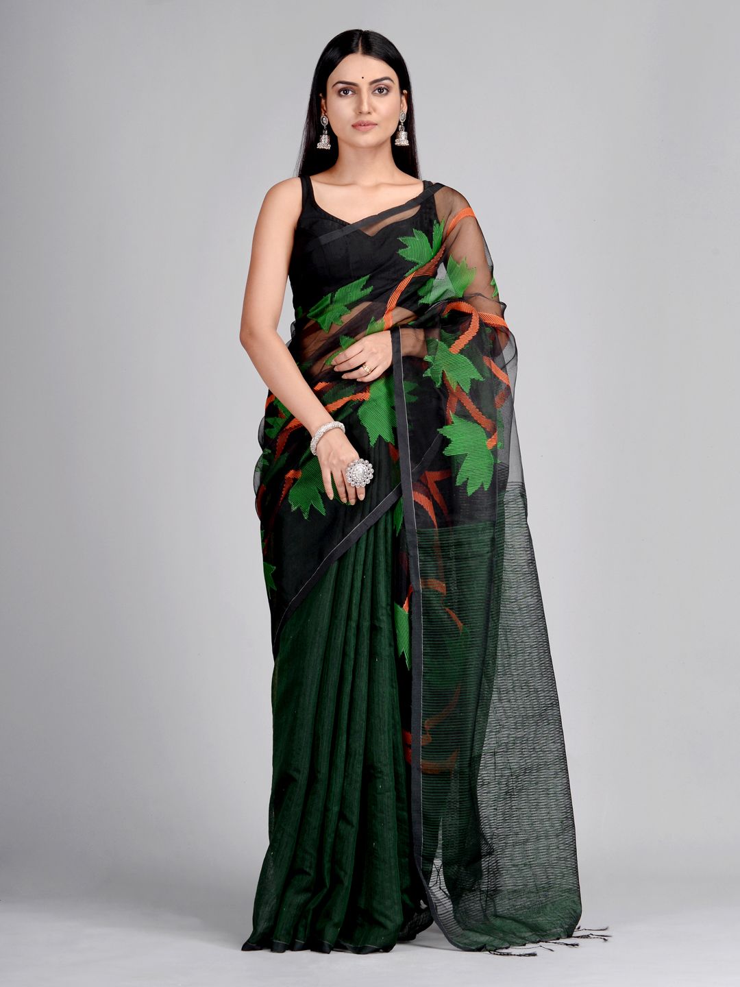 Pure Matka Silk Hand Woven Designer Saree with Blouse Fabric